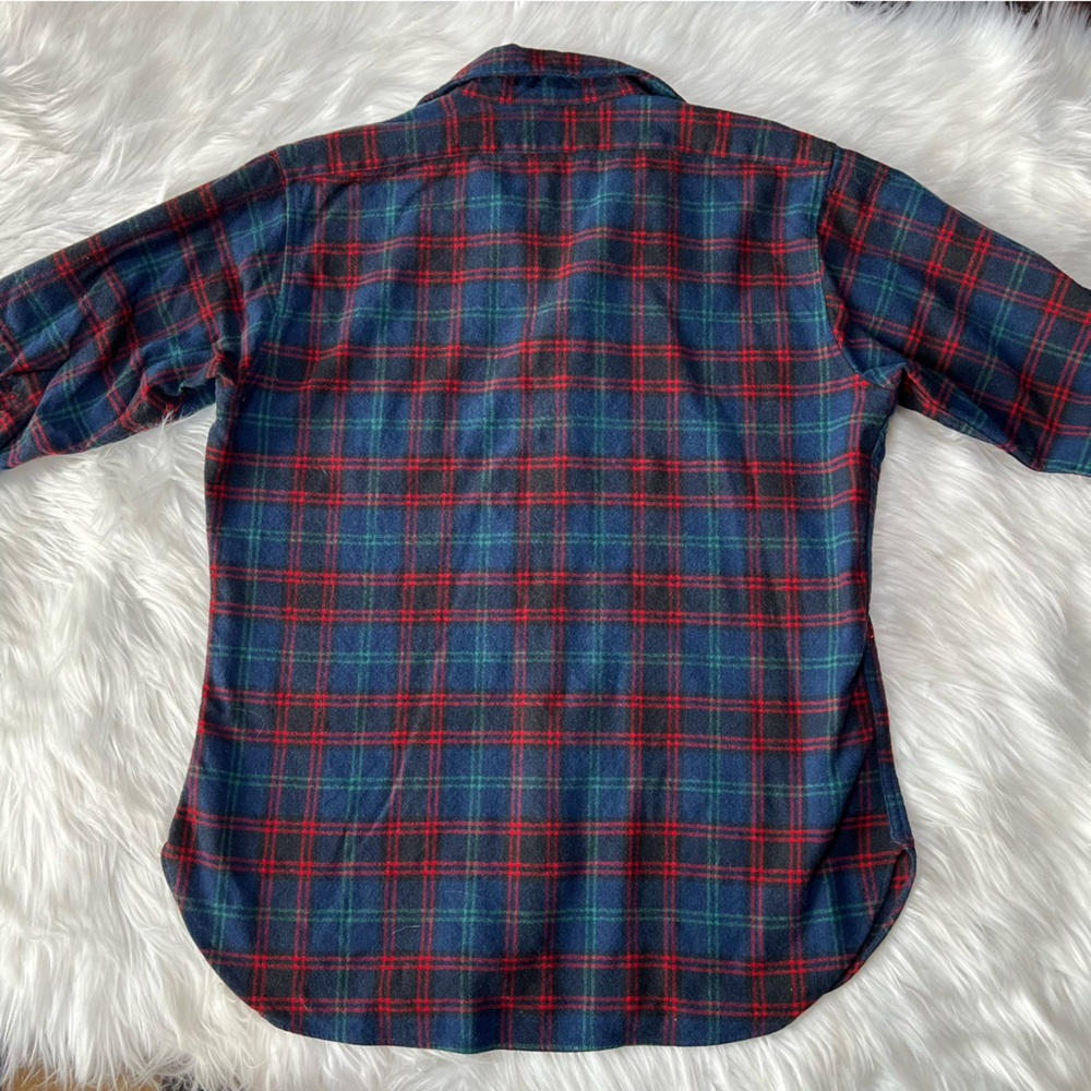 Vintage Pendleton 100% Wool Button Down Shirt - image 7